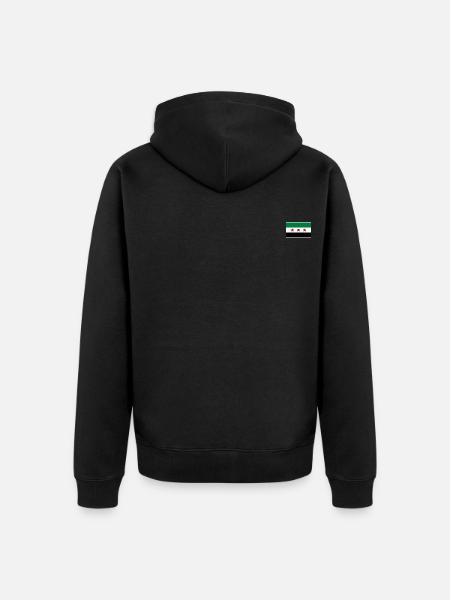 Syrien Flagge - Premium økologisk unisex-hættejakke - sort