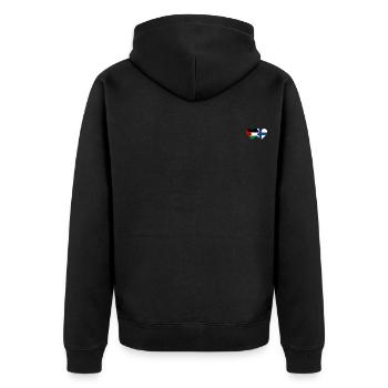 Palestine Finlande Drapeau Coeur - Veste à capuche bio Premium Unisexe - noir - Dos - Nico (187cm)