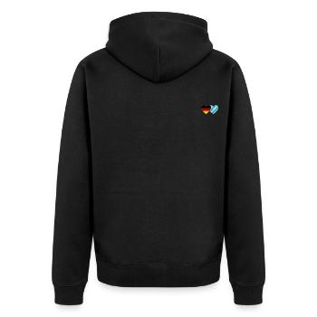 Allemagne Bavière Drapeau Coeur - Veste à capuche bio Premium Unisexe - noir - Dos - Nico (187cm)
