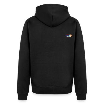 Thaïlande Irlande drapeau coeur - Veste à capuche bio Premium Unisexe - noir - Dos - Nico (187cm)