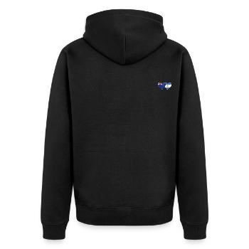 Coeur de drapeau de la Nouvelle-Zélande Argentine - Veste à capuche bio Premium Unisexe - noir - Dos - Nico (187cm)
