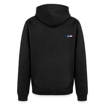 Kosovo Egypte Drapeau Coeur - Veste à capuche bio Premium Unisexe - noir - Dos - Nico (187cm)