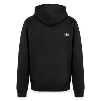 Algérie Pakistan Drapeau Coeur - Veste à capuche bio Premium Unisexe - noir - Dos - Nico (187cm)