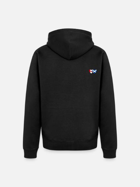 Kanada Schottland Flagge Herz - Unisex Premium Bio Zip Hoodie - Schwarz