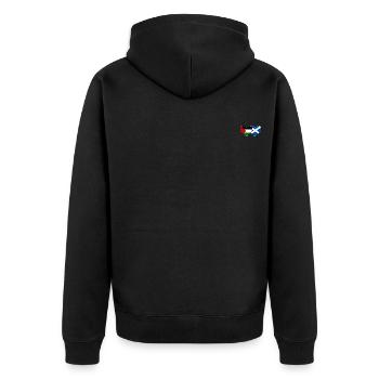 Palestine Ecosse drapeau coeur - Veste à capuche bio Premium Unisexe - noir - Dos - Nico (187cm)