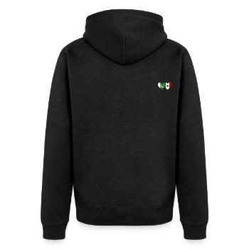 Coeur de drapeau du Pakistan Canada - Veste à capuche bio Premium Unisexe - noir - Dos - Nico (187cm)