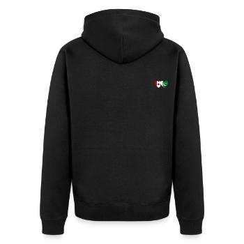 Coeur de drapeau du Canada Pakistan - Veste à capuche bio Premium Unisexe - noir - Dos - Nico (187cm)