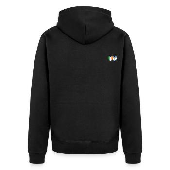 Irland Argentinien Flagge - Unisex Premium Bio Zip Hoodie - Schwarz - Hinten - Nico (187cm)