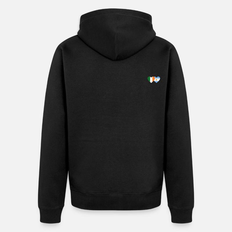 Drapeau de l’Irlande Argentine - Veste à capuche bio Premium Unisexe - noir