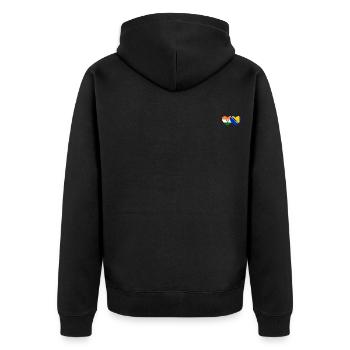 Inde Bosnie drapeau coeur - Veste à capuche bio Premium Unisexe - noir - Dos - Nico (187cm)