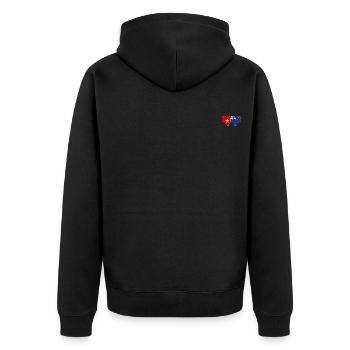 Drapeau Vietnam Nouvelle-Zélande Cœur - Veste à capuche bio Premium Unisexe - noir - Dos - Nico (187cm)