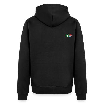 Drapeau du Nigeria Hollande Coeur - Veste à capuche bio Premium Unisexe - noir - Dos - Nico (187cm)