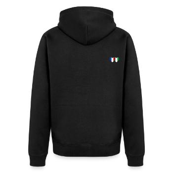 Drapeau France Nigeria Cœur - Veste à capuche bio Premium Unisexe - noir - Dos - Nico (187cm)