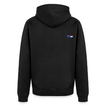 Australie Hollande Drapeau Coeur Drapeau utilisé - Veste à capuche bio Premium Unisexe - noir - Dos - Nico (187cm)