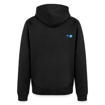 Drapeau de la Nouvelle-Zélande Bavaria Coeur - Veste à capuche bio Premium Unisexe - noir - Dos - Nico (187cm)
