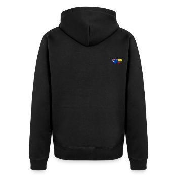 Drapeau de l’Australie et de la Colombie - Veste à capuche bio Premium Unisexe - noir - Dos - Nico (187cm)