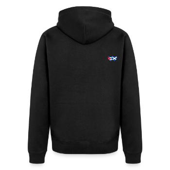 Cuba Scotland Flag Heart - Unisex Premium Organic Zip Hoodie - black - Back - Nico (187cm)