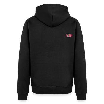 United Arab Emirates Tunisia Heart - Unisex Premium Organic Zip Hoodie - black - Back - Nico (187cm)