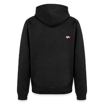 Corée du Sud Suisse Drapeau Coeur - Veste à capuche bio Premium Unisexe - noir - Dos - Nico (187cm)