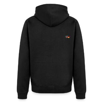 Bangladesh Allemagne Flag Heart - Veste à capuche bio Premium Unisexe - noir - Dos - Nico (187cm)