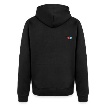 Turquie Cœur du drapeau ouïghour - Veste à capuche bio Premium Unisexe - noir - Dos - Nico (187cm)