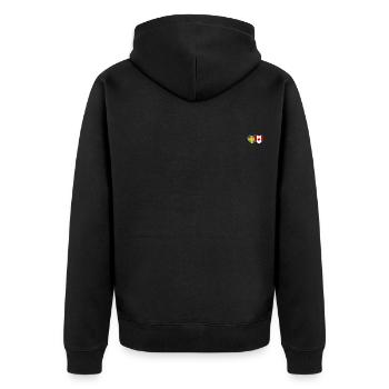 Suède Canada Flag Heart - Veste à capuche bio Premium Unisexe - noir - Dos - Nico (187cm)