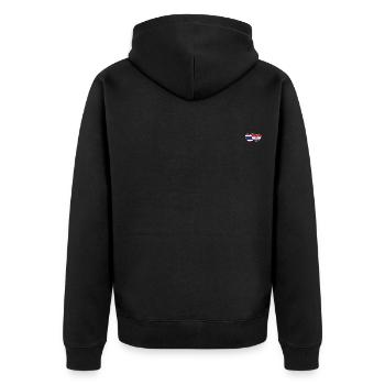 Thailand Croatia Flag Heart - Unisex Premium Organic Zip Hoodie - black - Back - Nico (187cm)