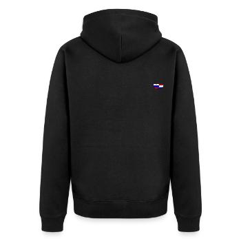 Russie Drapeau Hollande Coeur - Veste à capuche bio Premium Unisexe - noir - Dos - Nico (187cm)