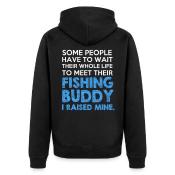 la pêche du poisson de pêche pêcheur cadeau petit ami - Veste à capuche bio Premium Unisexe - noir - Dos - Nico (187cm)