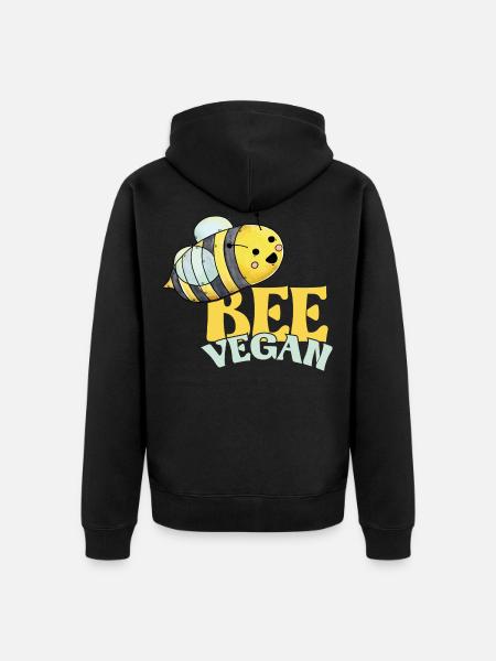 Vegan Be Vegan - Unisex Premium Organic Zip Hoodie - black