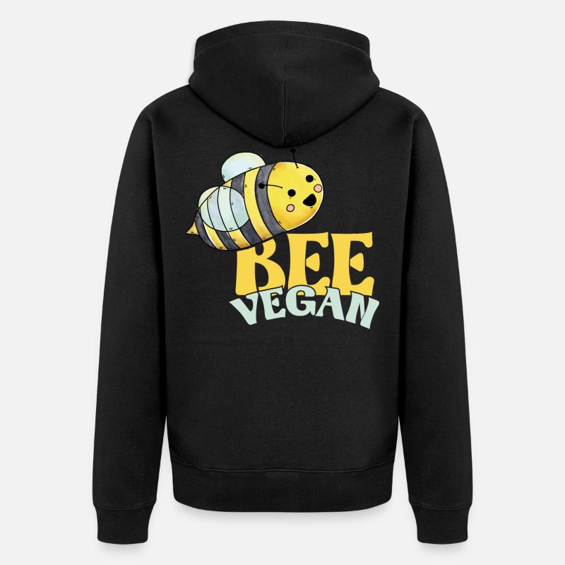 Végétalienne Sois végétalien - Veste à capuche bio Premium Unisexe - noir