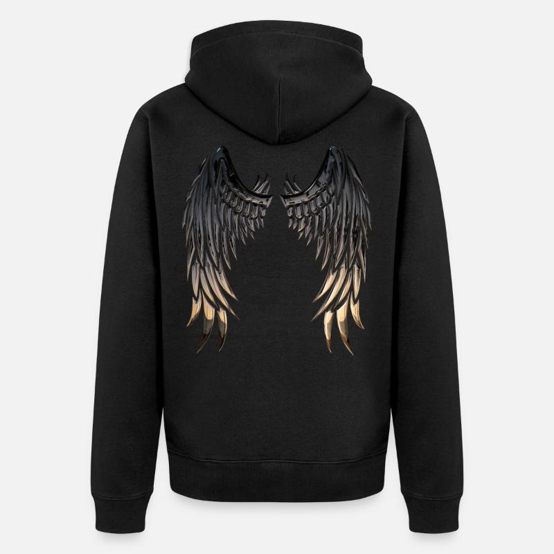 Ailes ailes - Veste à capuche bio Premium Unisexe - noir