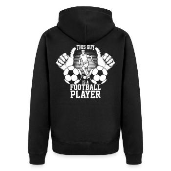 Footballeurs - Veste à capuche bio Premium Unisexe - noir - Dos - Nico (187cm)