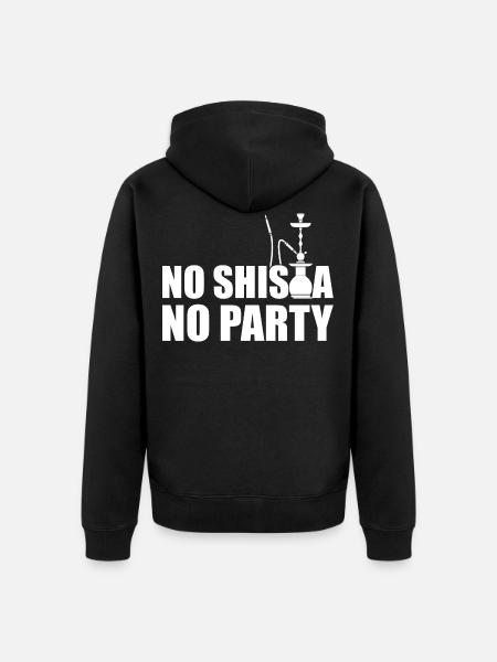 No Shisha No Party - Unisex Premium Organic Zip Hoodie - black