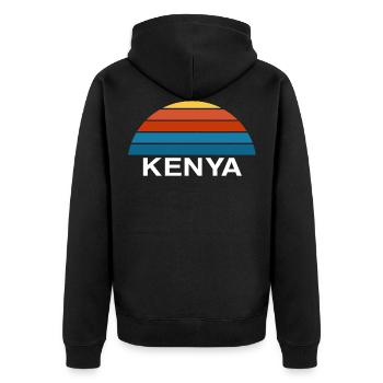 Afrique Kenya Safari - Veste à capuche bio Premium Unisexe - noir - Dos - Nico (187cm)