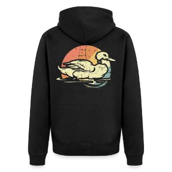 Canard dans le lac - Veste à capuche bio Premium Unisexe - noir - Dos - Nico (187cm)