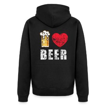 J’aime la bière I Bayern Munich - Veste à capuche bio Premium Unisexe - noir - Dos - Nico (187cm)