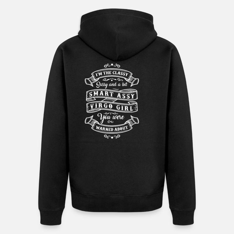 Sternzeichen Jungfrau - Unisex Premium Bio Zip Hoodie - Schwarz