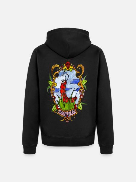 Frühling Gunille - Unisex Premium Bio Zip Hoodie - Schwarz