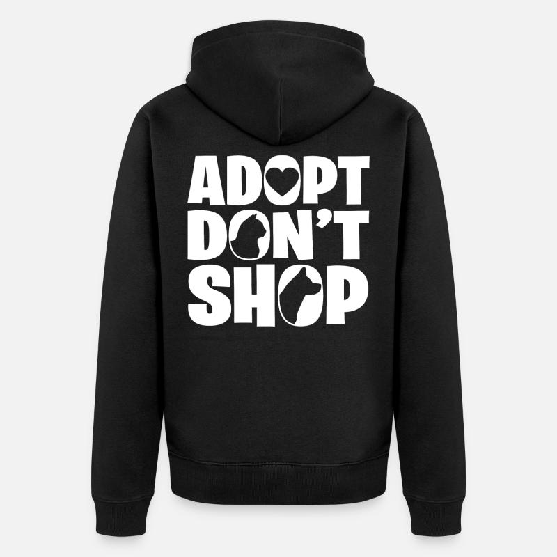 Adopter l’animal de compagnie - Veste à capuche bio Premium Unisexe - noir