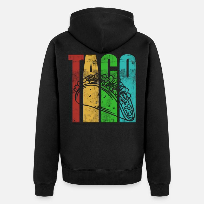 Taco - Unisex Premium Bio Zip Hoodie - Schwarz