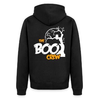 Die Buh Crew Halloween Freunde Süßigkeiten sammeln - Unisex Premium Bio Zip Hoodie - Schwarz - Hinten - Nico (187cm)