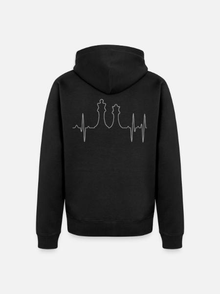 échecs - Veste à capuche bio Premium Unisexe - noir