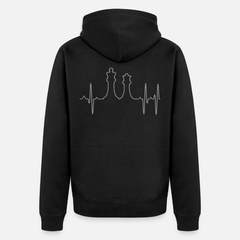 échecs - Veste à capuche bio Premium Unisexe - noir