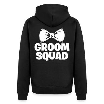 marry marriage - Unisex Premium Organic Zip Hoodie - black - Back - Nico (187cm)