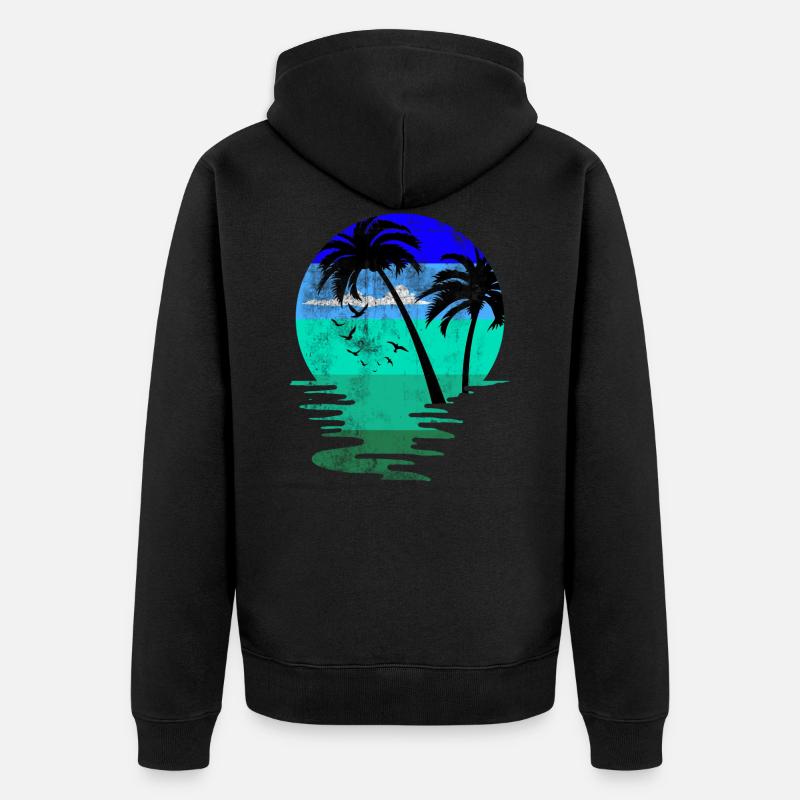 Plage plage - Veste à capuche bio Premium Unisexe - noir