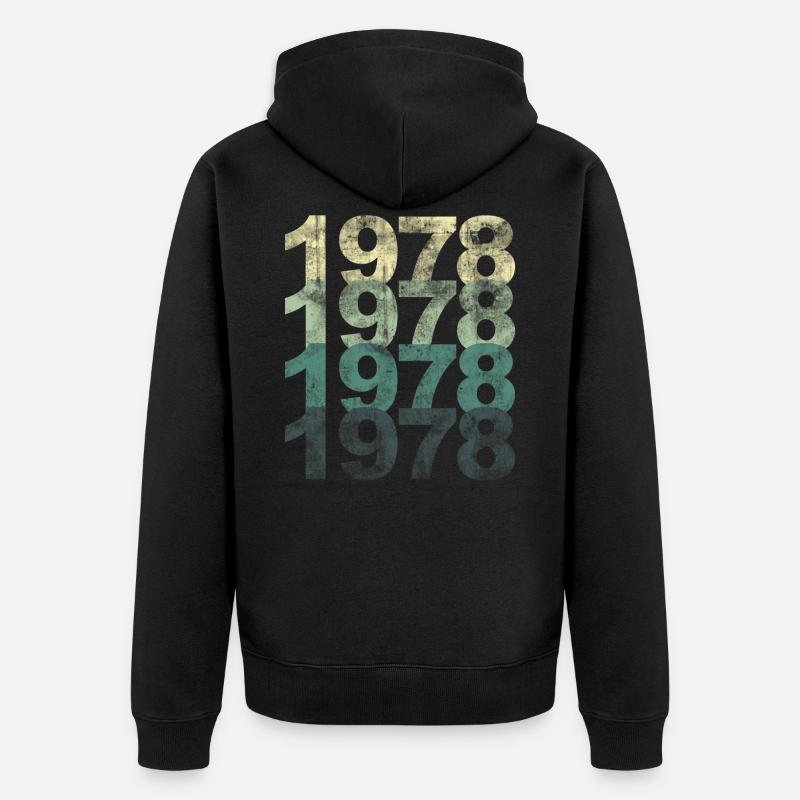 1978 - Veste à capuche bio Premium Unisexe - noir