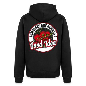 Tomates - Veste à capuche bio Premium Unisexe - noir - Dos - Nico (187cm)
