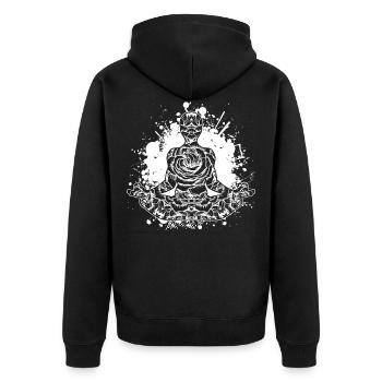 yoga - Veste à capuche bio Premium Unisexe - noir - Dos - Nico (187cm)