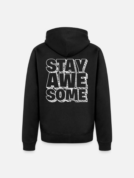 Großartig awesome - Unisex Premium Bio Zip Hoodie - Schwarz